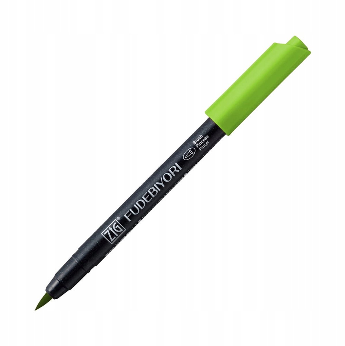Kuretake Fudebiyori Penseelmarker Lichtgroen - Ideaal voor Kalligrafie