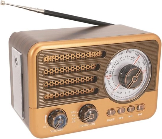 Bluetooth luidspreker - bluetooth luidspreker draagbaar - Retro Radio Vintage Bluetooth-luidspreker van Merkloos — afbeelding 5