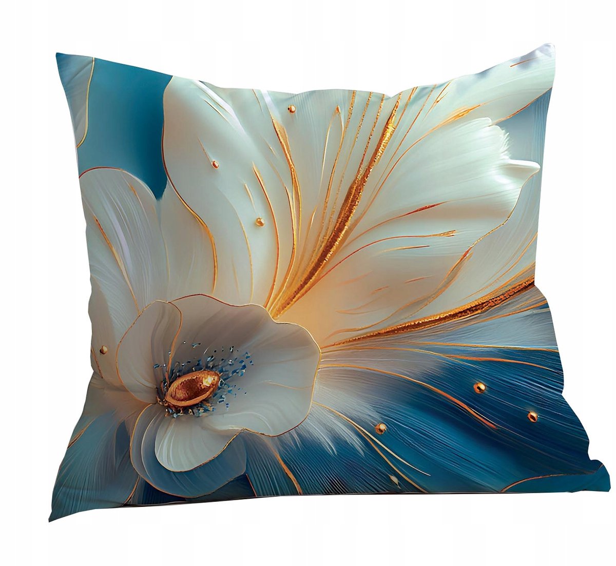 SATYNLOVE PREMIUM Kussensloop 40x40 cm - Bloemendesign