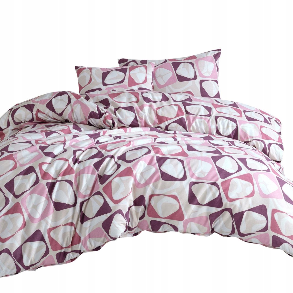 Cottonlove Beddengoed 200x220 Club Roze Geometrisch Katoen