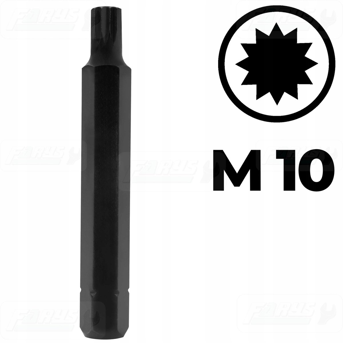 Splinebit M10 75 mm S2 - Precisie en duurzaamheid