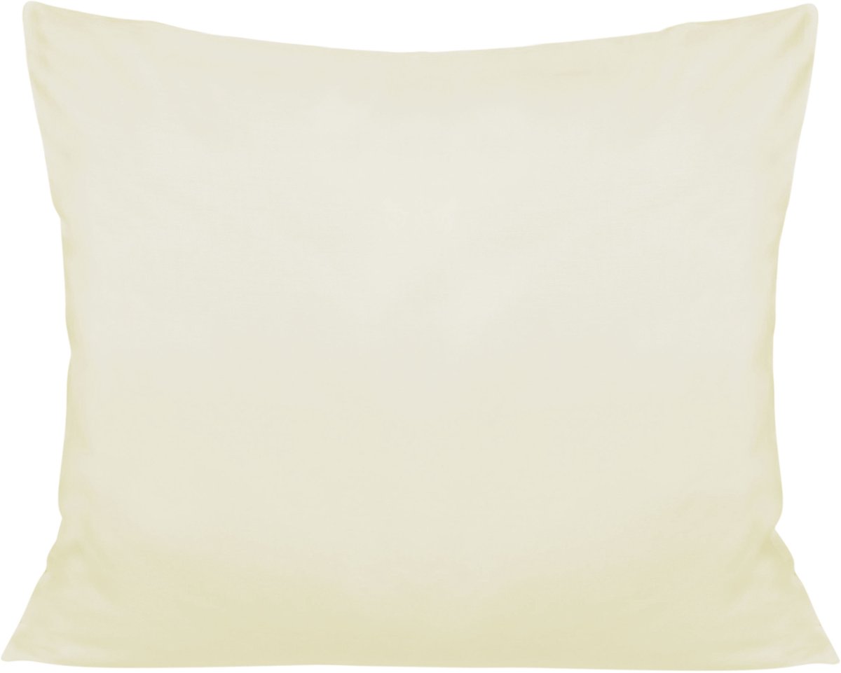 Katoenen satijnen kussensloop 50x70cm Crème - Zacht & Stijlvol