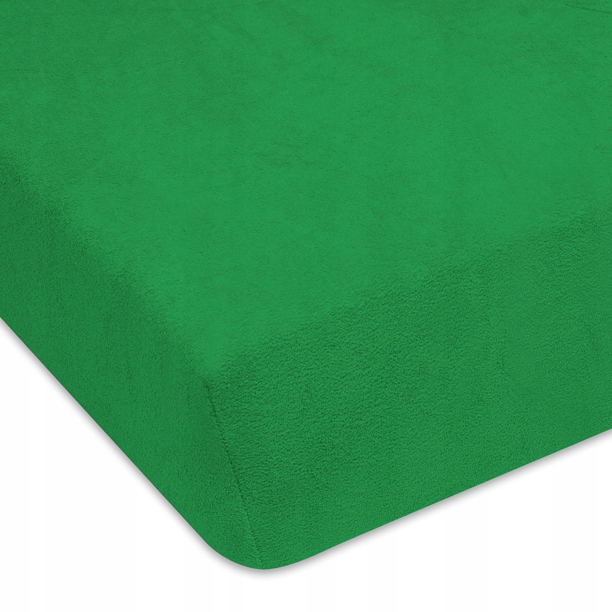Donkergroen Terry Hoeslaken met Elastiek 160x200 cm