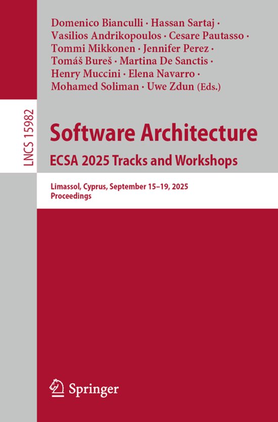 Lecture Notes in Computer Science15982- Software Architectur ... - cover