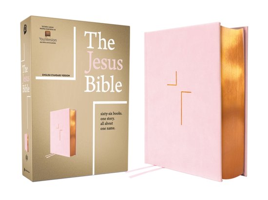 The Jesus Bible, ESV Edition, Leathersoft over Board, Pink - cover