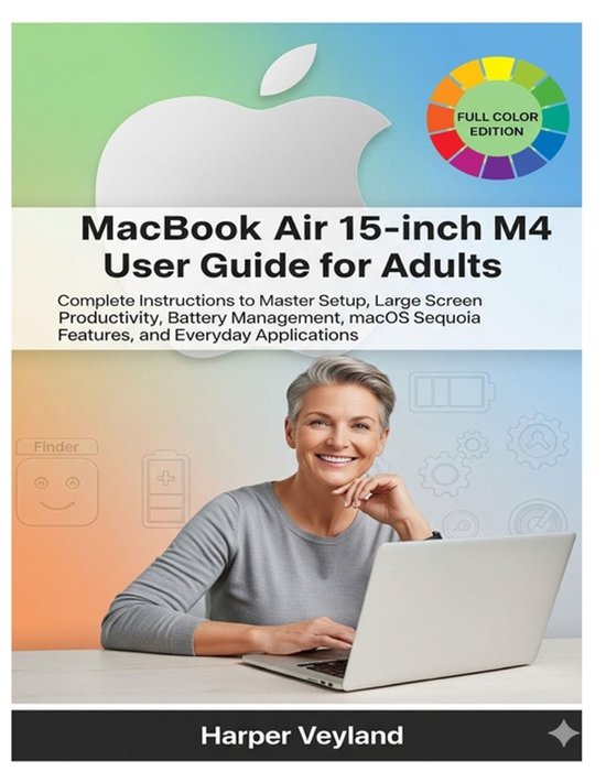 Macbook Pro Guide for Adults- MacBook Air 15-inch M4 User Gu ... - cover