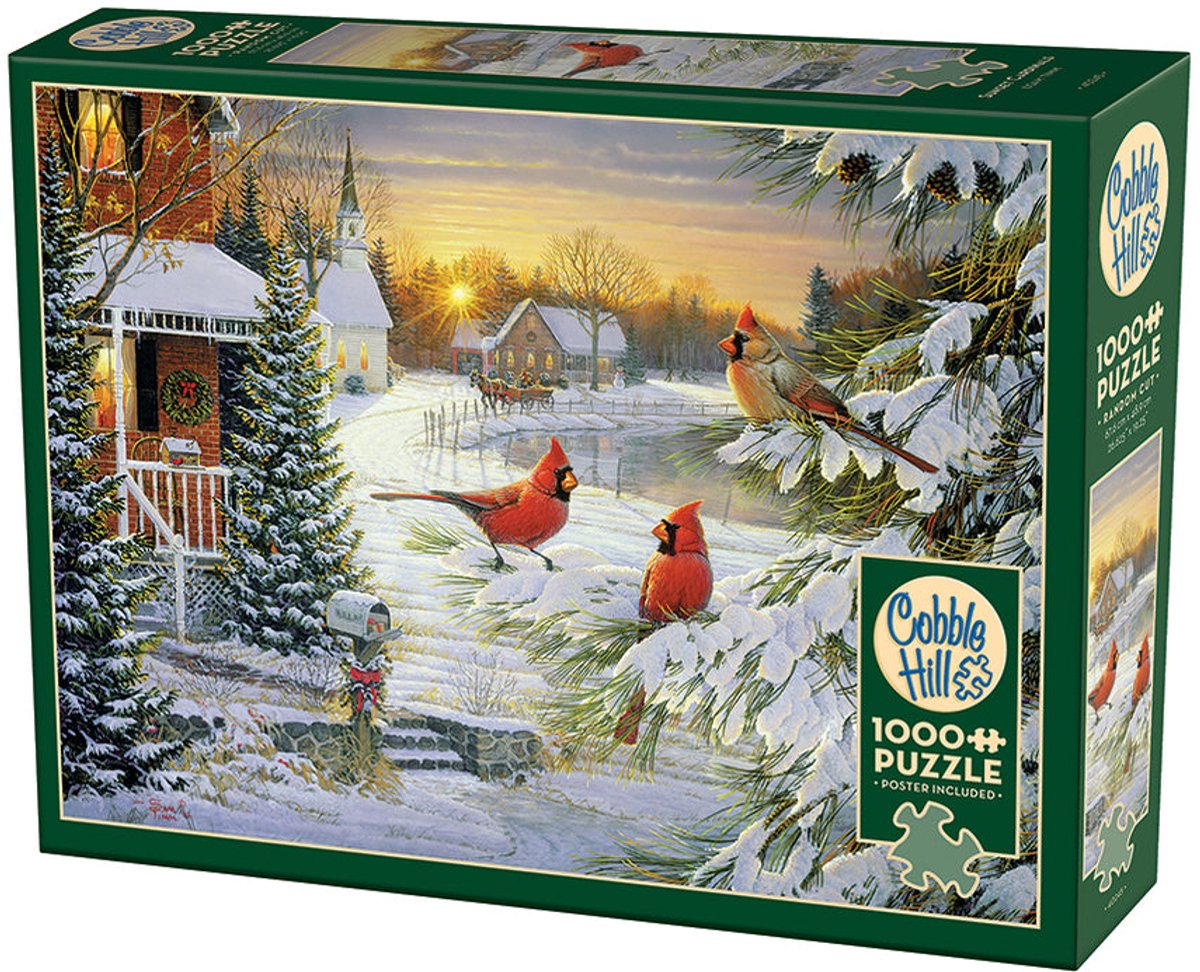 Cobble Hill Puzzel 1000 Stukken: Scharlaken Kardinalen