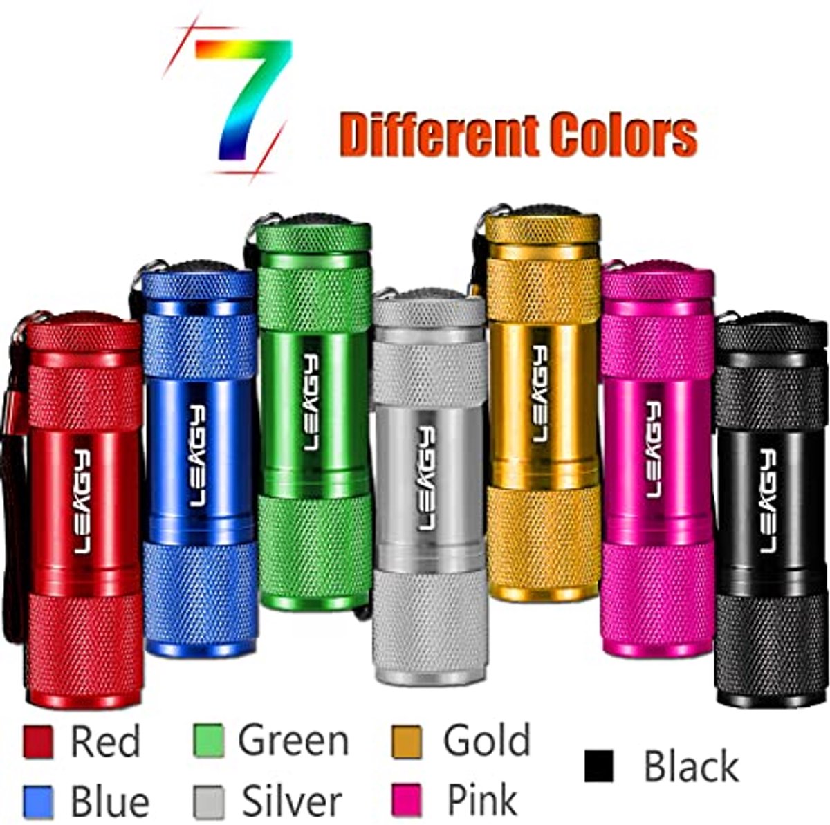 6-Pack UV Blacklight Flashlights - Discover Stains & Hidden Inks