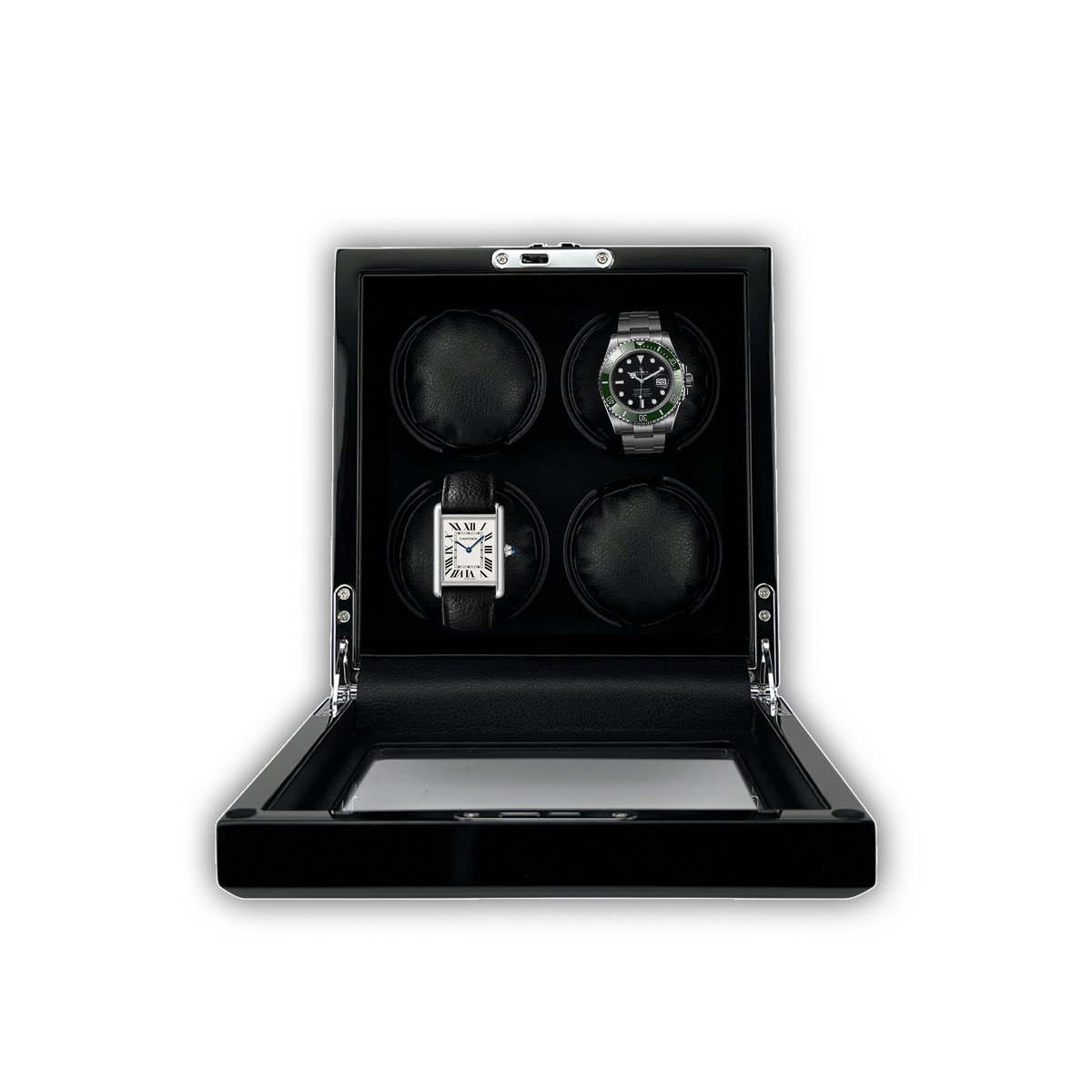 Leader Luxe Watchwinder voor 4 horloges - Horloge opwinder - horloge box - Zwart