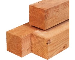 Complete douglas paal + betonpoer set | Douglas paal 15x15cm, 250cm + betonpoer 15x15x60cm antraciet + stelset + schroeven - Set - Overkapping - Tuinkamer - Veranda