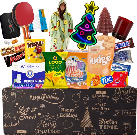 Kerstpakket - Incl. Gadgets & Food t.w.v €100 - Cadeaupakket - Feestpakket - Doos - Voor Mannen & Vrouwen
