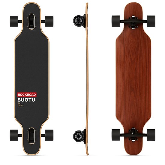 Suotu Skateboard - Longboard - 102.5x23x57.5 cm - ABEC-9 - 95A - schokabsorptie - Jongens - Meisjes - Volwassenen Skateboards