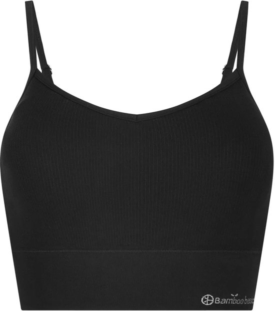 Comfortabel & Zijdezacht Bamboo Basics Seamless Padded Bra Fenna V-hals - Zwart - L