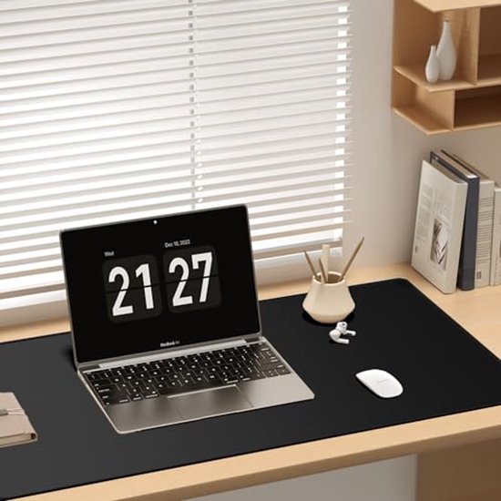 XXL zwarte gaming muismat met stofoppervlak en rubberen onderkant (1200 x 400 x 3 mm) — afbeelding 4