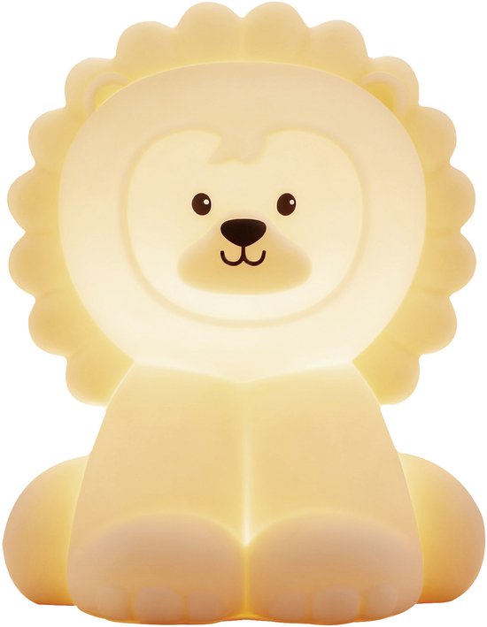Babiem® Lucas - Nachtlampje - Nachtlamp Kinderen - Nachtlampjes Baby - Babykamer - Touch Dimbaar - 5 Standen - Oplaadbaar - Leeuw