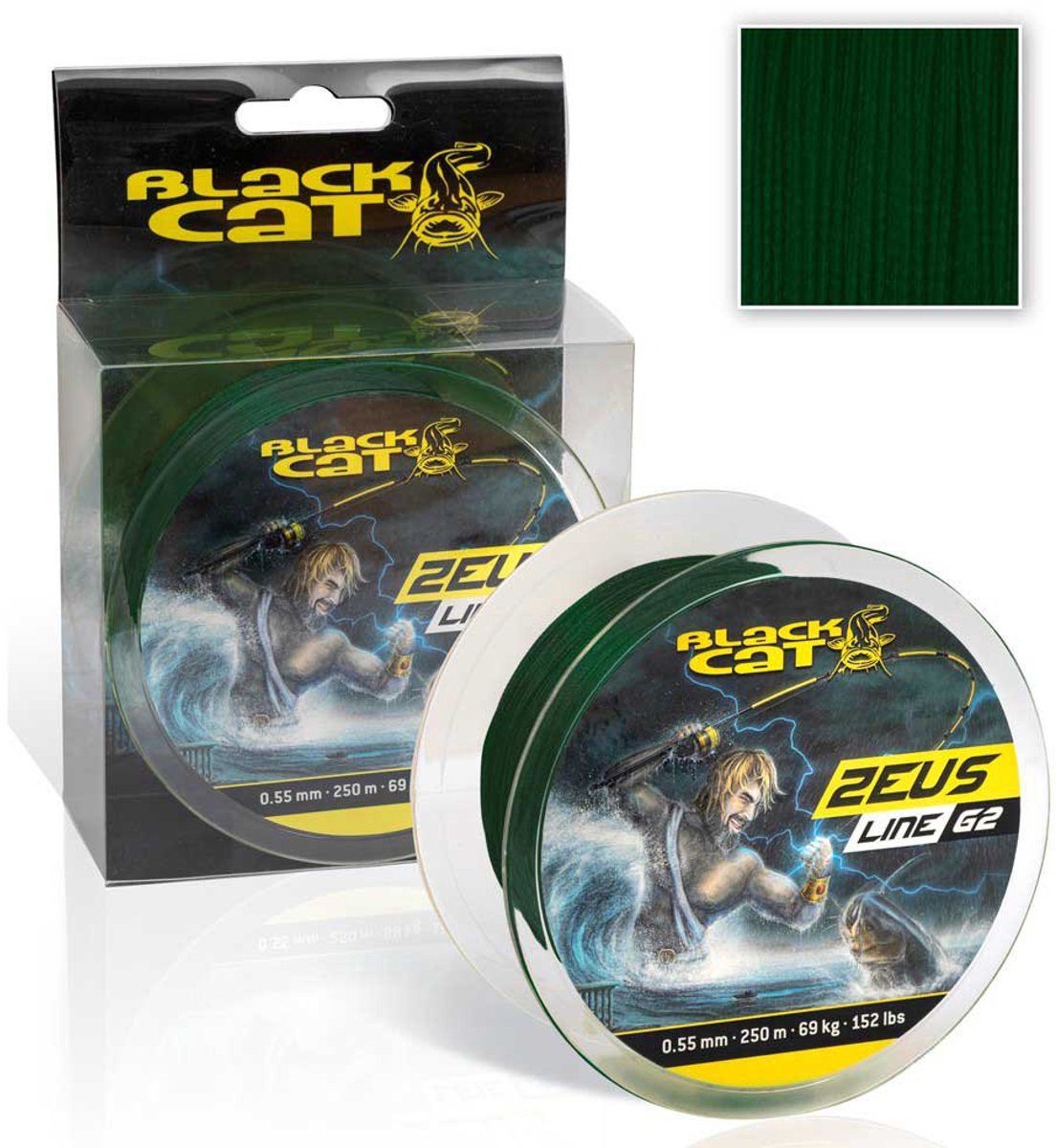 Black Cat Zeus Line G2 250 M Gevlochten Vislijn Transparant 0.450 mm