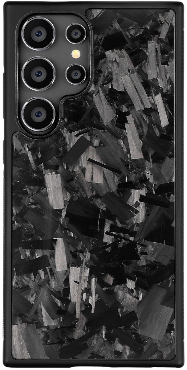 FirstClassCarbon – Samsung Galaxy S25 Ultra – Carbon Fiber Hoesje – Forged Carbon – MagSafe Compatibel – Dun & Shockproof Telefoonhoesje – Zwart