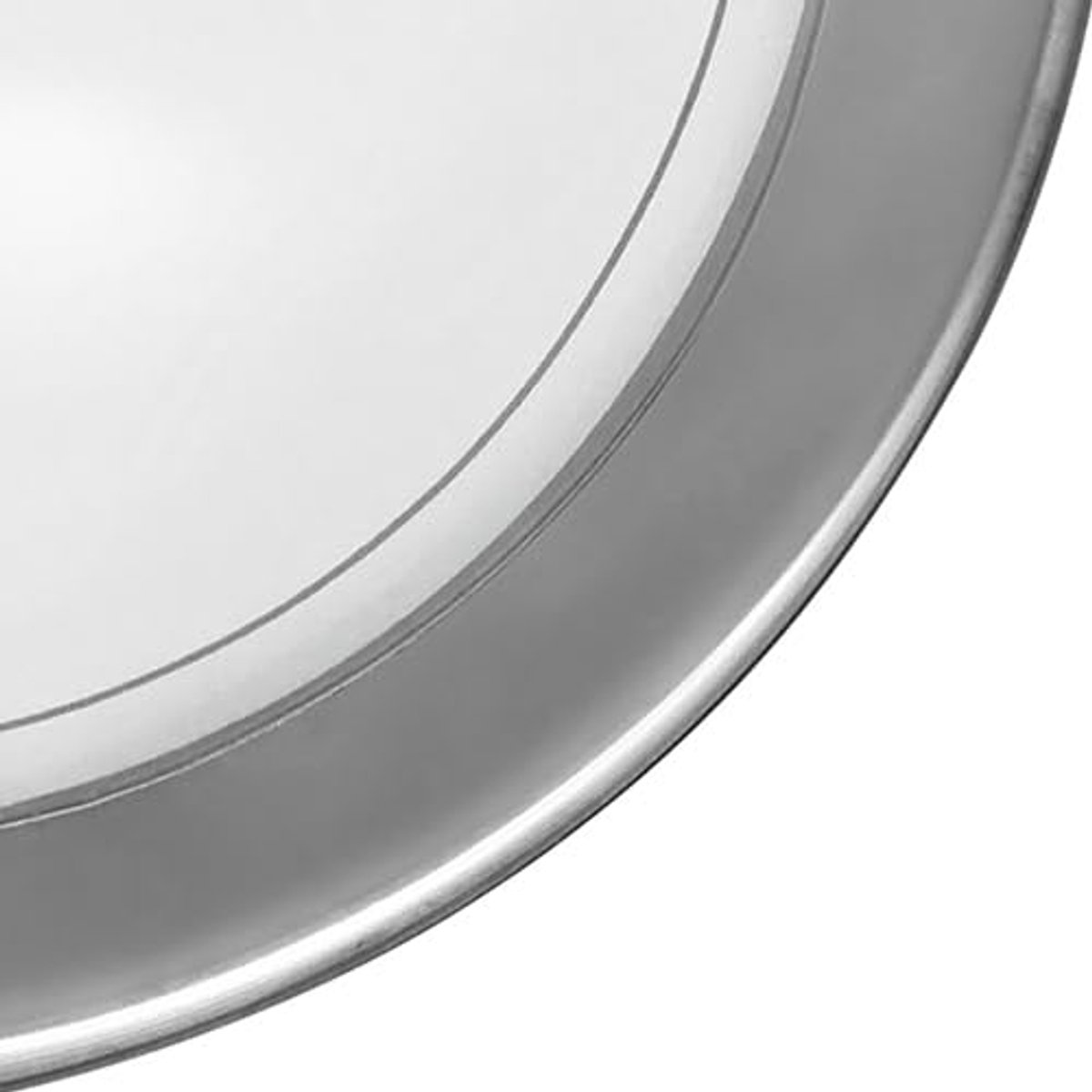Ronde Plafondlamp Chroom en Zilver Ø38cm met Gesatineerd Glas en 2x E27 Fitting - Perfect