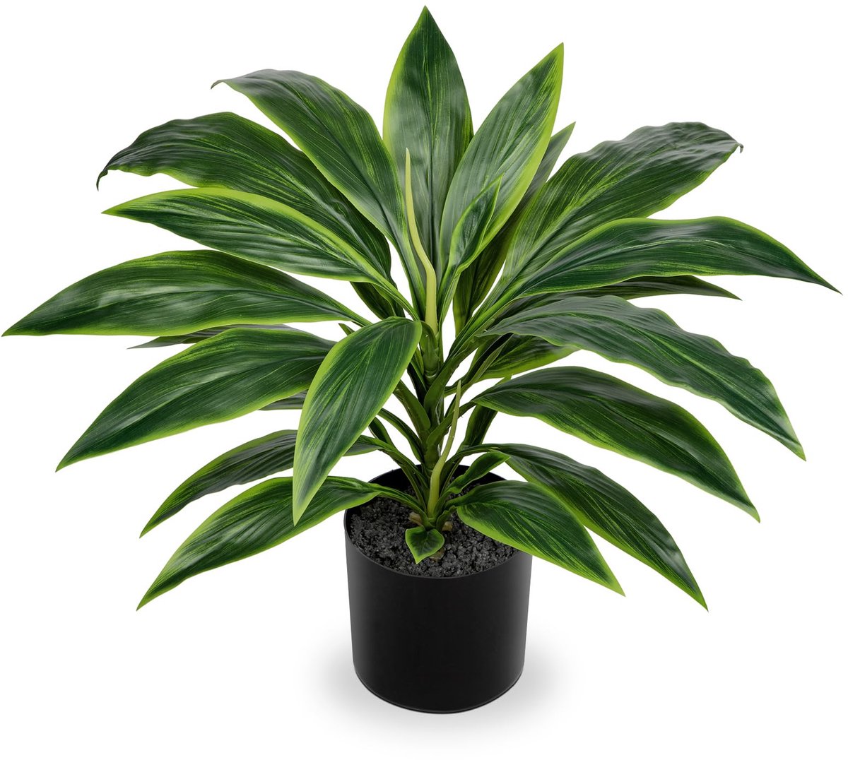 Ibenzoa Kunstmatige Dracaena Plant in Zwarte Pot voor Diverse Interieurs Groen