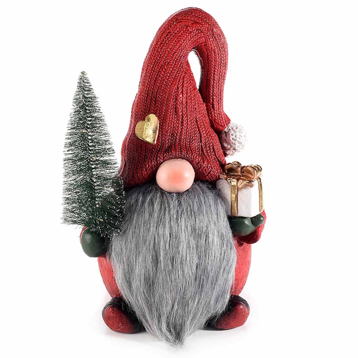 Kerstgnoom met Cadeau en Kerstboom met LED