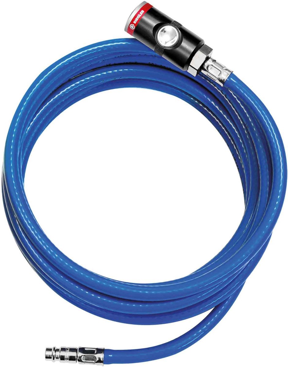 Riegler werkplaatsslangenset veiligheidskoppeling slang-Ø 14,5 x 9 mm lengte 10 m - 113855