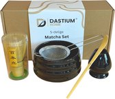 Dastium Home Matcha Thee - Matcha Set - 5 delige Set Met Matcha Klopper - Voor Matcha Poeder - Matcha Starterkit - Zwart