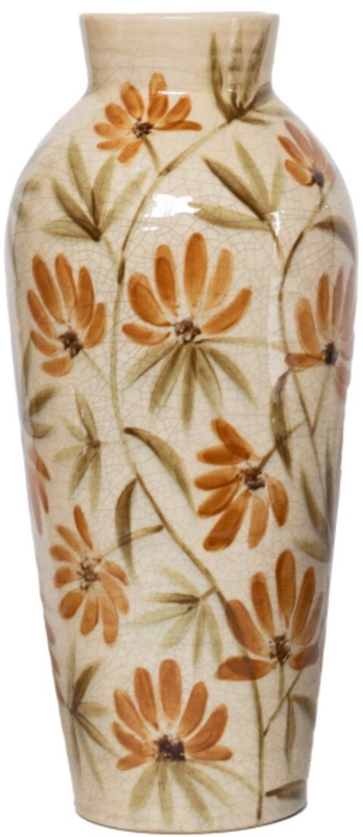 Homebound by Kolony Aardewerk vaas handgeschilderd Marigold Oranje