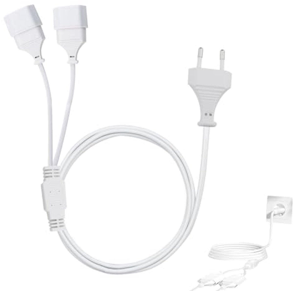 3 Meter Stroomkabel Type C Verlengkabel Eurostekker naar Euro-socket - 0,75 mm² voor TV, PC, Monitor en Lamp