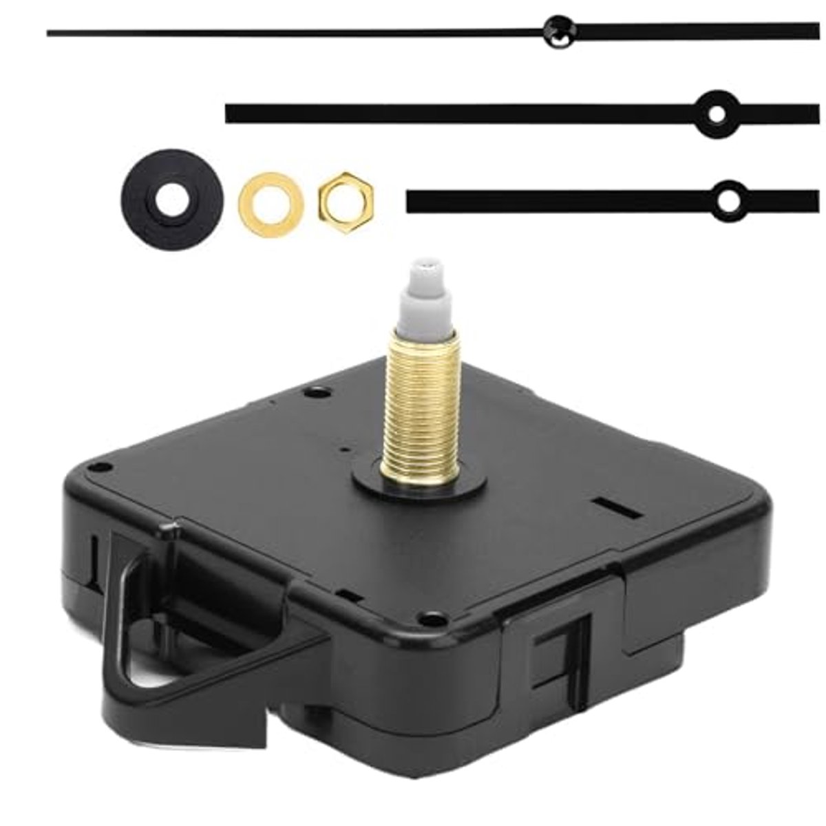 Noiseless Wandklok Mechanisme Set 24mm - Stille Quartz Uurwerk met Wijzers en Onderdeelset