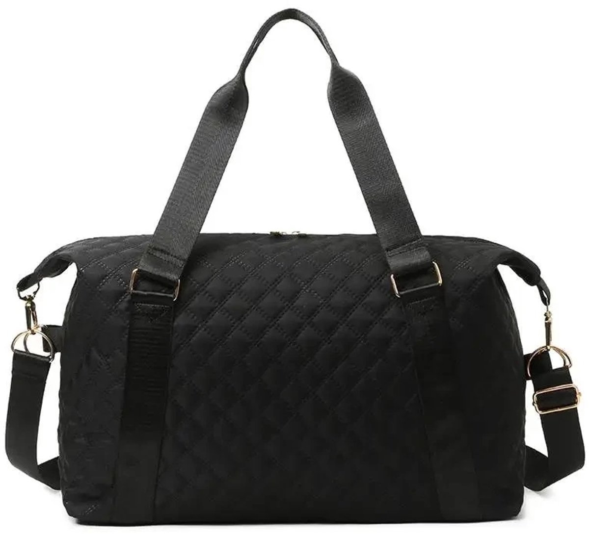 Weekendtas Dames Zwart - Sporttas met Schoenenvak & Nat Vak - Handbagage 40x30x20 - Fitness & Reistas - Sjtoer®
