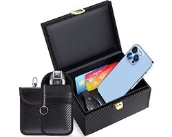 Faraday Doos en Zakjes voor Sleutelloze Autodiefstal Beveiliging - Anti-Diefstal Signaal Blokkerende Set