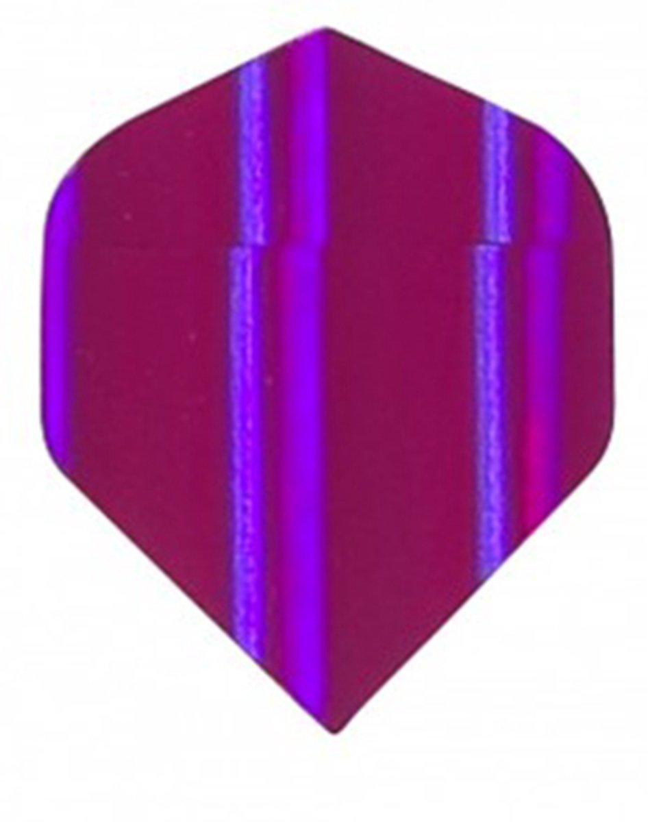 DLDarts - Holographic Standaard Flight - 75 micron - 1 set - Donker Roze