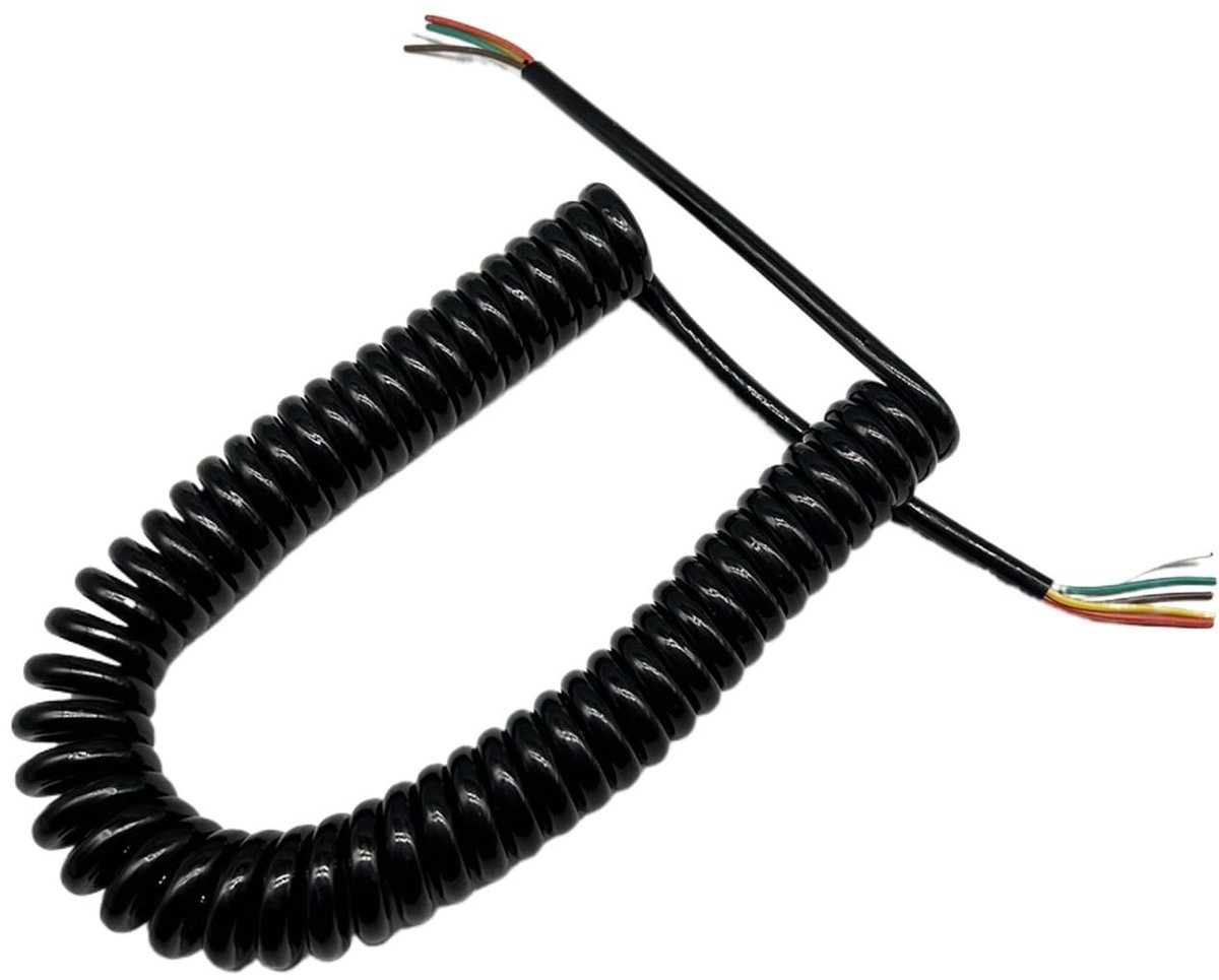 spiraalkabel 7/24v - zonder plug – 4.5 meter - aanhanger kabel