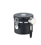 Koffiebus luchtdicht roestvrij staal 1,8 l koffiepaneel container opslag container voor thee noten cacao langer en vers