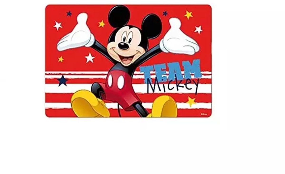 Disney 3D Placemat – Mickey Mouse – Rood – Kunststof – 42x28 cm