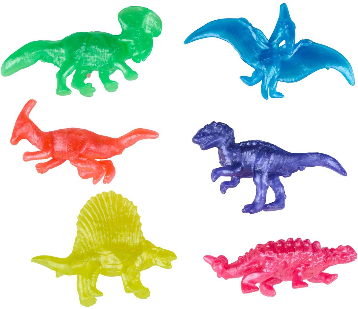 Stretch dino 6pcs TPR