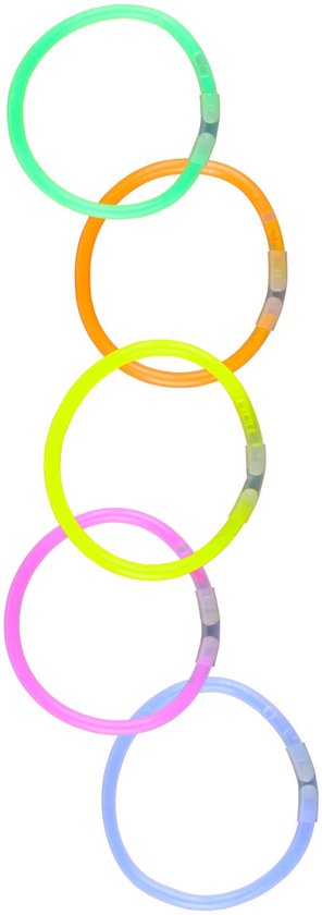 Foto: Glow in the dark glow armband 5 stuks glow armband met 5x connectors glow armband voor donker glow armband set assorti kleuren