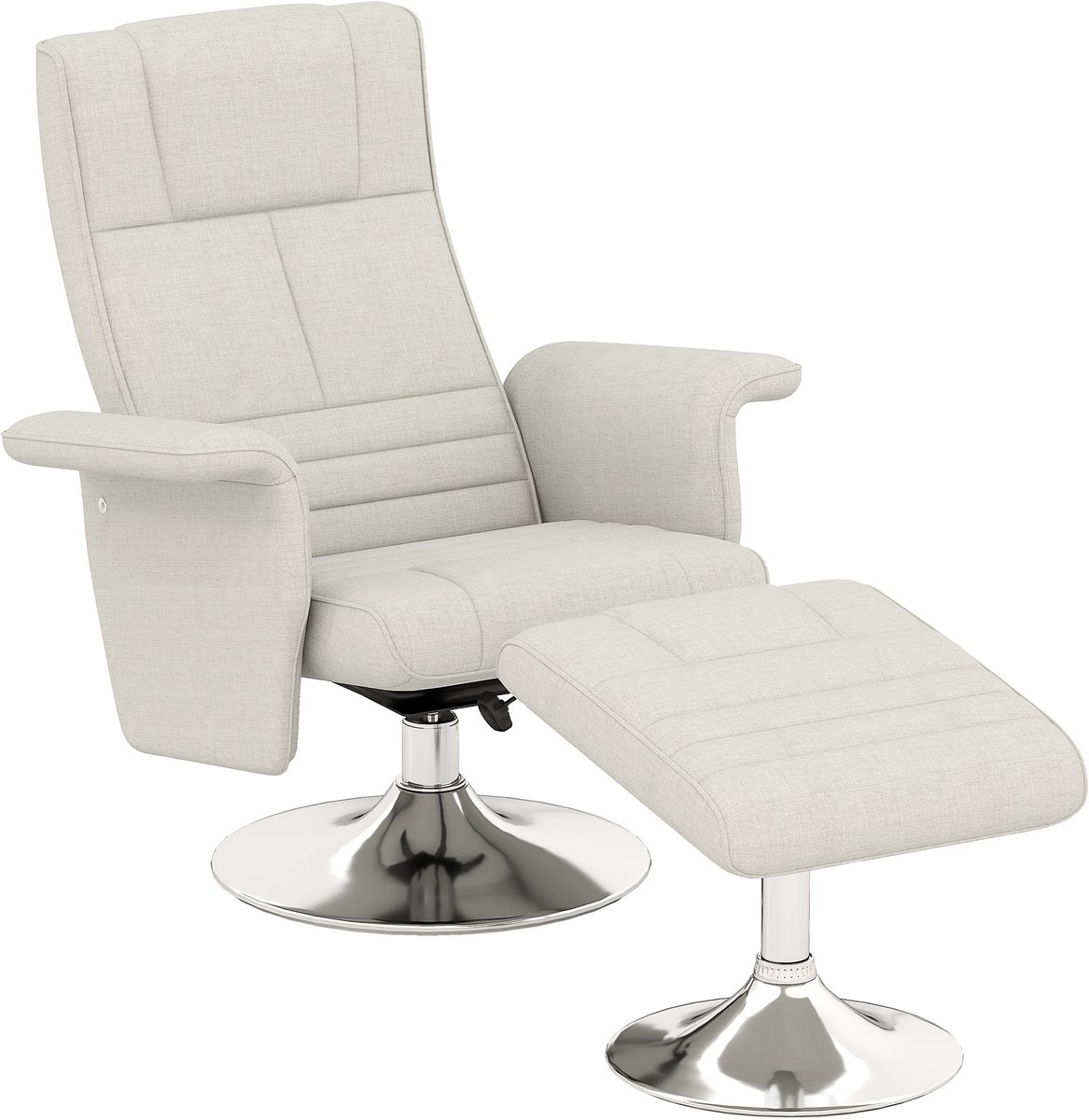 Afbeelding 2 van GranMaison Massagestoel Relaxfauteuil Crèmewit Elektrisch