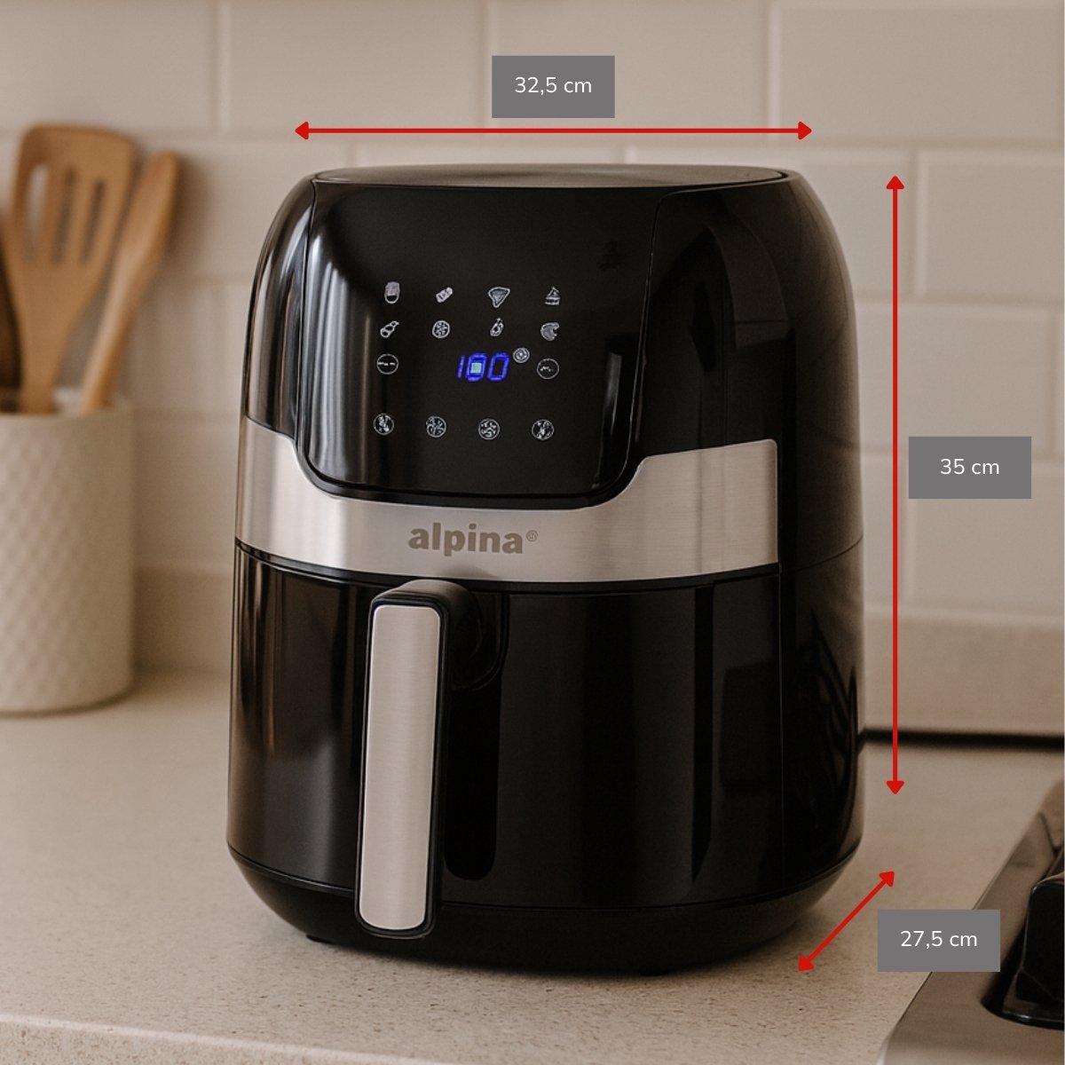A.I.&E. Airfryer met Dubbele Lade 3.5L - afbeelding 2