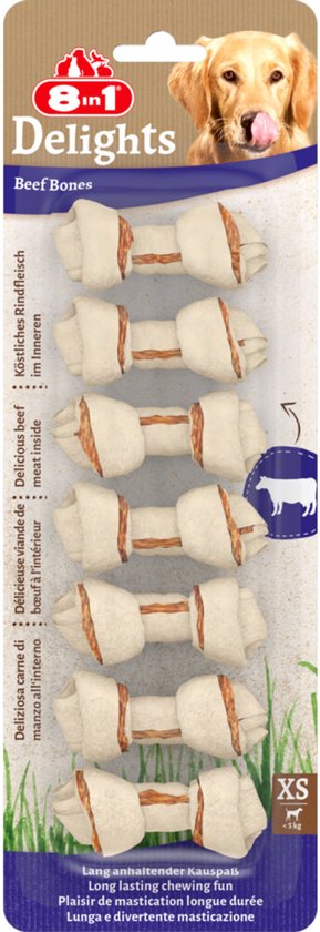 8in1 Delights Kauwbot Rund XS - 6 x 7 stuks - Voordeelverpakking