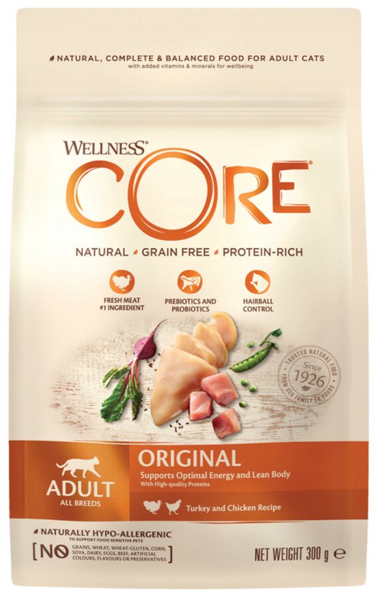 Wellness Core Kattenvoer Original Kalkoen - Kip - 300 gr
