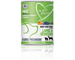 Euro-Premium Paté Adult Hondenvoer Nat Lamb & Venison - 6 x 400 gr - Voordeelverpakking
