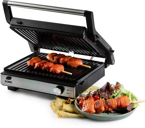 DOMO DO9287G Multifunctionele Contactgrill 2-in-1 – Wafelijzer - Grill Apparaat – PFAS-vrije Keramische Anti-Aanbaklaag – 1800W