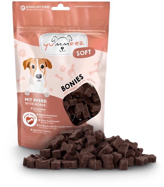 Yummeez Soft Bonies Hondensnack Paard - 165 gr