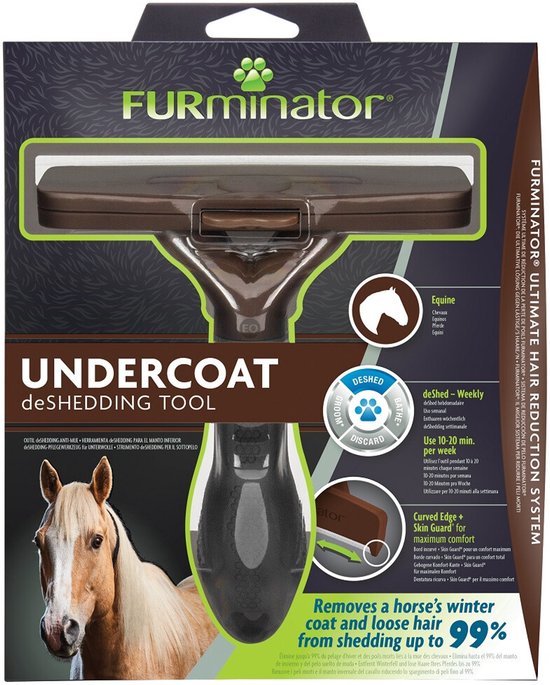 FURminator - Roestvrijstaal Verharingstool - Ergonomische Handgreep - Voor Paarden FURminator - Roestvrijstaal Verharingstool - Ergonomische Handgreep - Voor Paarden