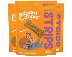 3x Edgard & Cooper Adult Strips Kip 75 gr