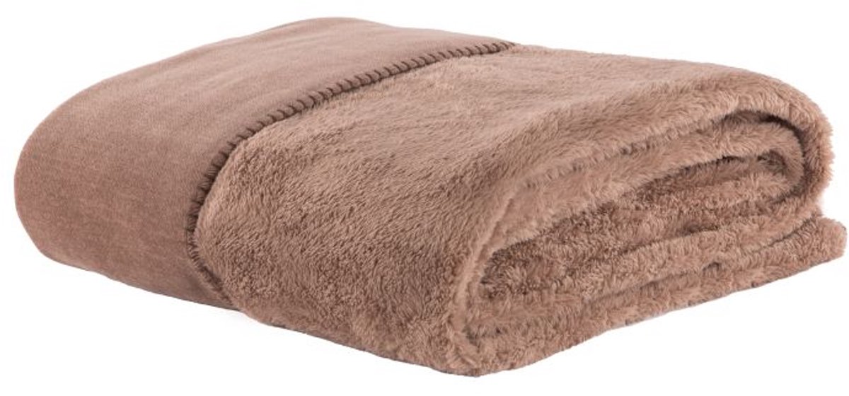 Tiseco Plaid TOMO - Luxe & Warme Woondeken voor Bank of Bed - 150x200 cm, bruin