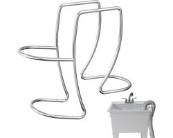 1 stuk - Houder voor afvoerslang wasmachine - verstelbare haak voor afvoerslang - roestvrij staal 304 slanggeleider clip voor wasbak - klem voor slang wasmachine - universele slangklem voor gootsteen - past op alle afvoerslangen