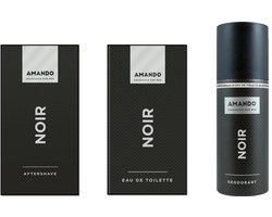 Amando Noir - Set - After Shave 50 ml / Eau de Toilette Spray 50 ml / Deo Spray 150 ml