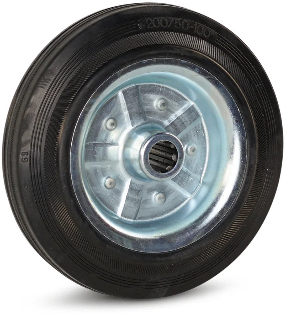 Rubber wiel - 200mm - 230kg